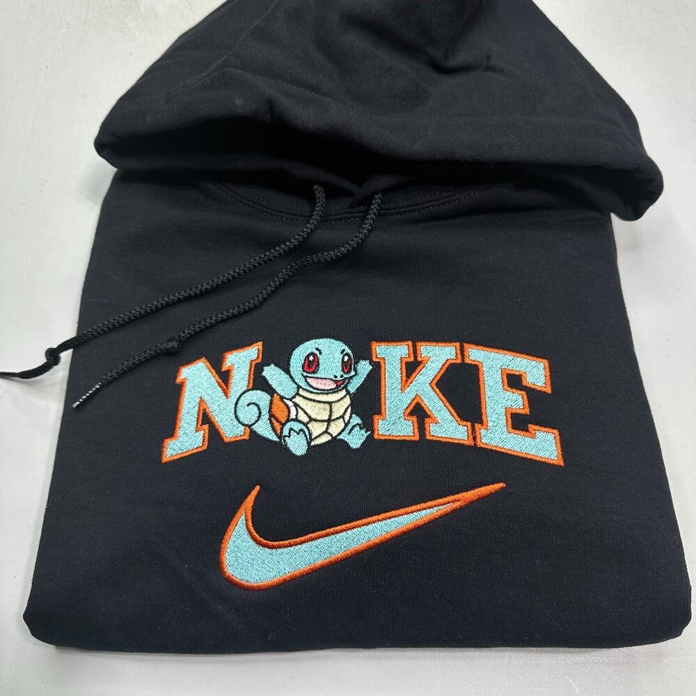 Nike Pokemon Squirtle HOODIE Embroidered Adult Unisex Anime Sweatshirt